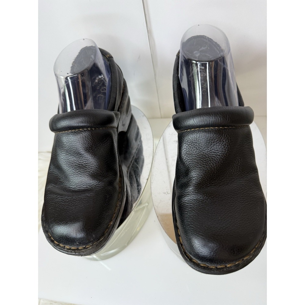 BORN CONCEPT BOC Women's Peggy Black Sz 9M Leather Clogs Work Comfort Walking‎
